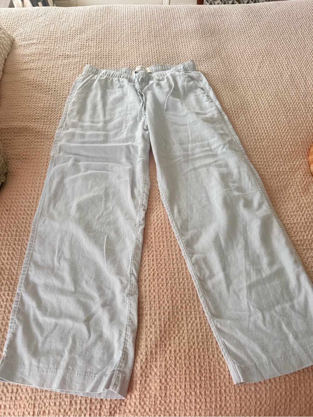 Hollister Pale blue  Wide-Leg Drawstring pants